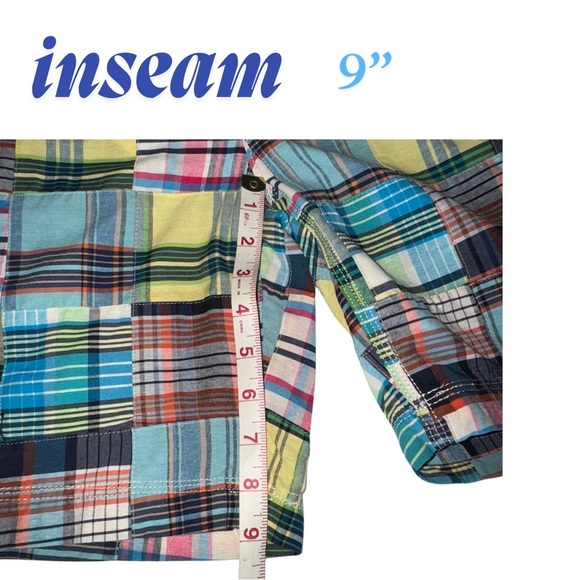 GAP Blue and Green Swim Trunks Vibrant Patchwork Design - Picture 4 of 7